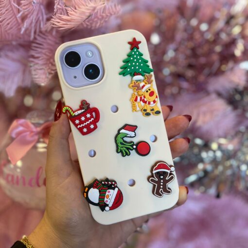 Christmas Jibbitz Beige Phone Case