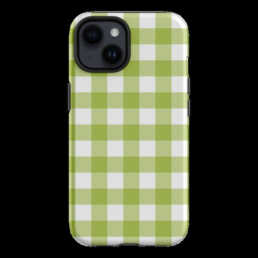 Gingham in Citrus Matte Case