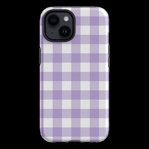 Gingham in Lilac Matte Case