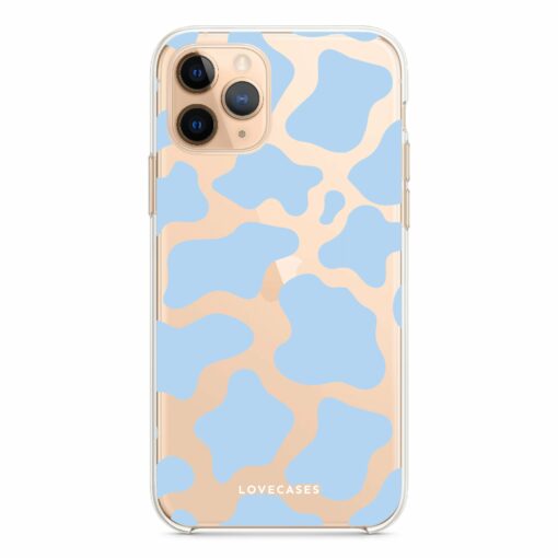 Pastel Blue Cow Print Phone Case