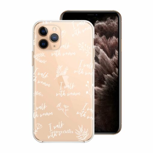 White I Walk With Women Phone Case