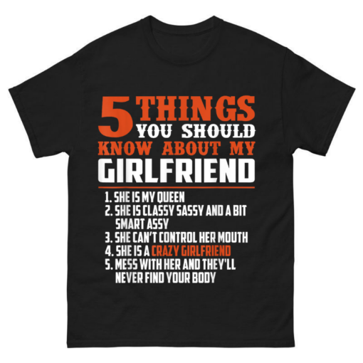 5 things you should know about my girlfriend shirt