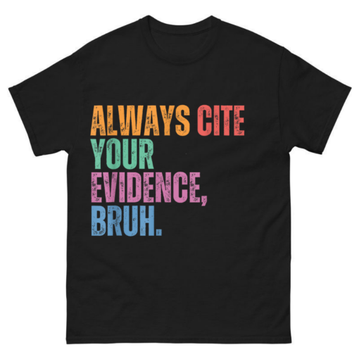 Always Cite Your Evidence Bruh Shirt