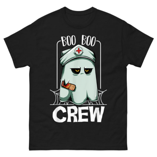 Funny Nurse Ghost Boo Crew Shirt