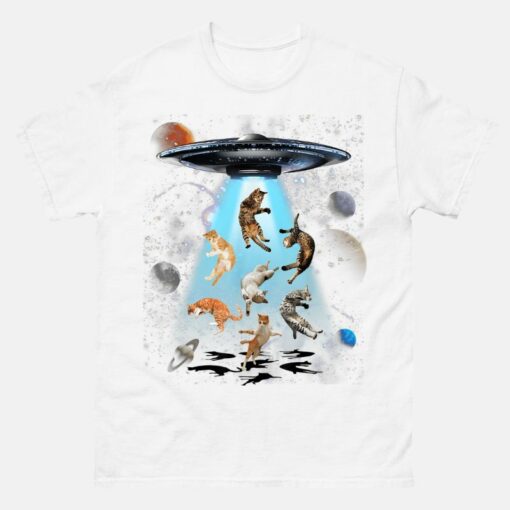 Galaxy Cat Shirt, Cat UFO Shirt