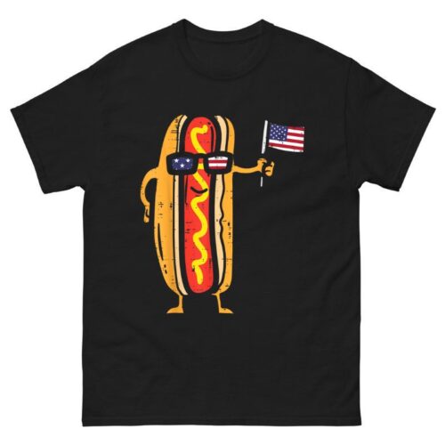 Hotdog USA Flag 4th Of July Shirt