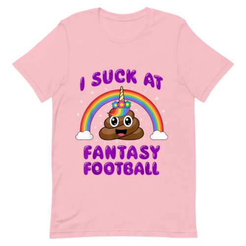 I Suck At Fantasy Football Poop Unicorn Shirt