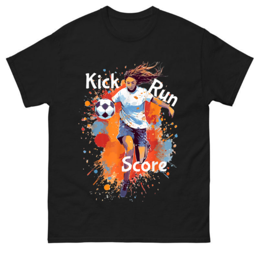 Kick, Run, Score Girls Soccer Shirt