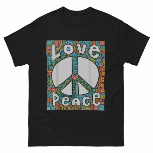 PEACE LOVE 60s 70s Hippie Shirt
