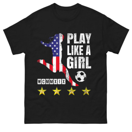 Play Like a Girl Soccer USA Shirt