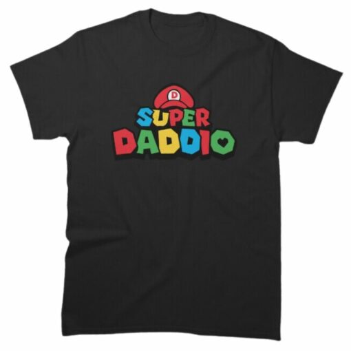 Red Super Daddio Funny Dad Fathers Day Shirt