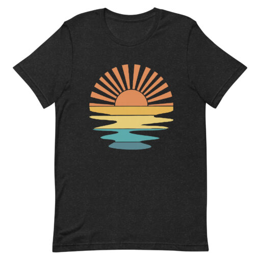 Retro Sunset Rays Wavy Shirt