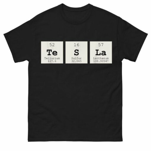 Tesla Periodic Table Shirt