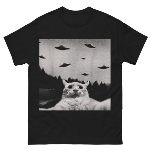 ThreadWeird Alien Cat UFO Shirt