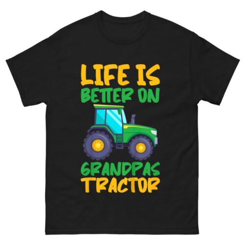 Young Farmer On Grandpas Tractor Shirt