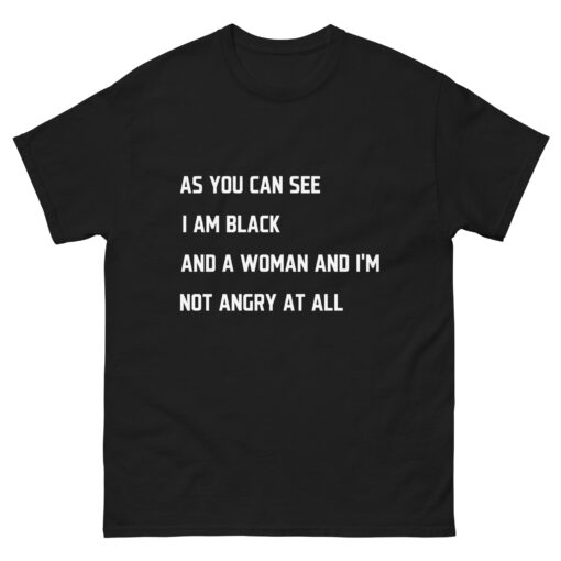 as you can see i am black T-Shirt