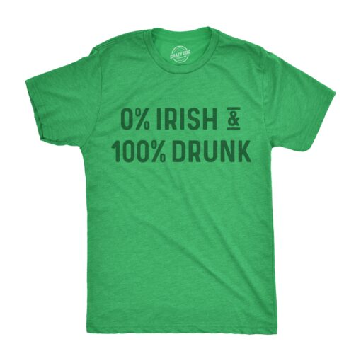 0% Irish 100% Drunk Men’s Tshirt
