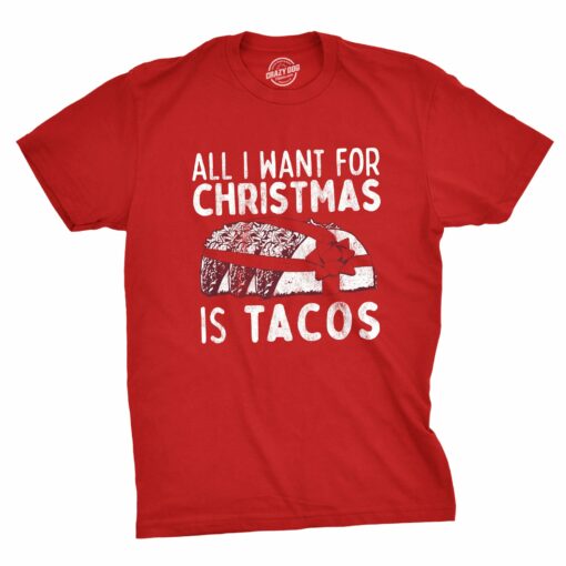 All I Want For Christmas Is Tacos Men’s Tshirt