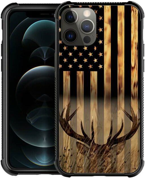 American Flag Phone Case Deer And USA Flag