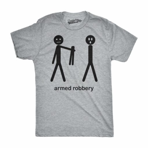 Armed Robbery Stick Figure Men’s Tshirt