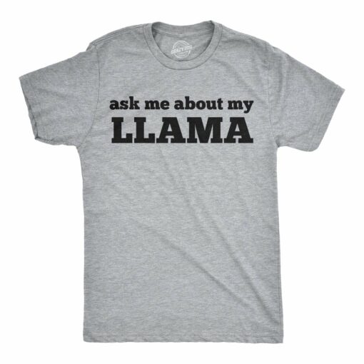 Ask Me About My Llama Flip Men’s Tshirt