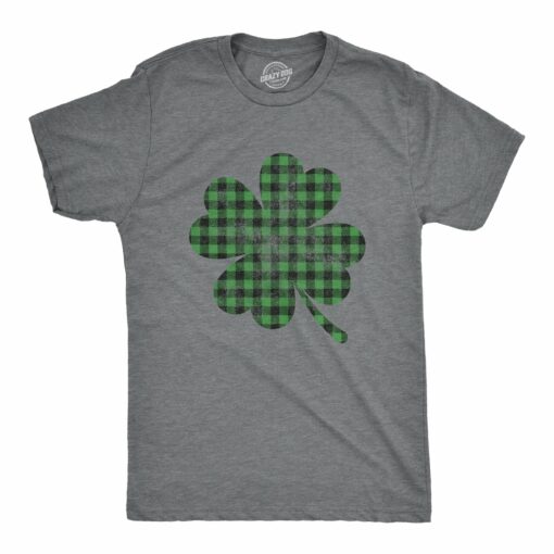 Buffalo Plaid Shamrock Men’s Tshirt