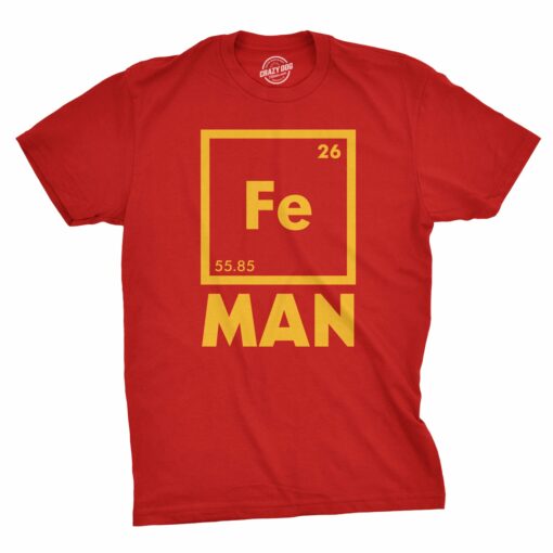 Chemical Element For Iron Man Men’s Tshirt