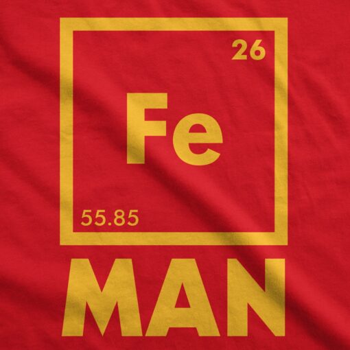 Chemical Element For Iron Man Men’s Tshirt