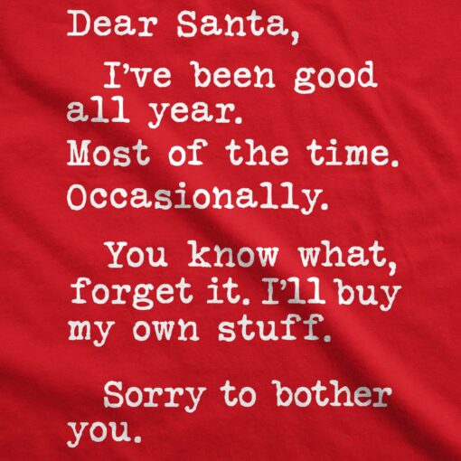 Dear Santa I’ll Buy My Own Stuff Men’s Tshirt