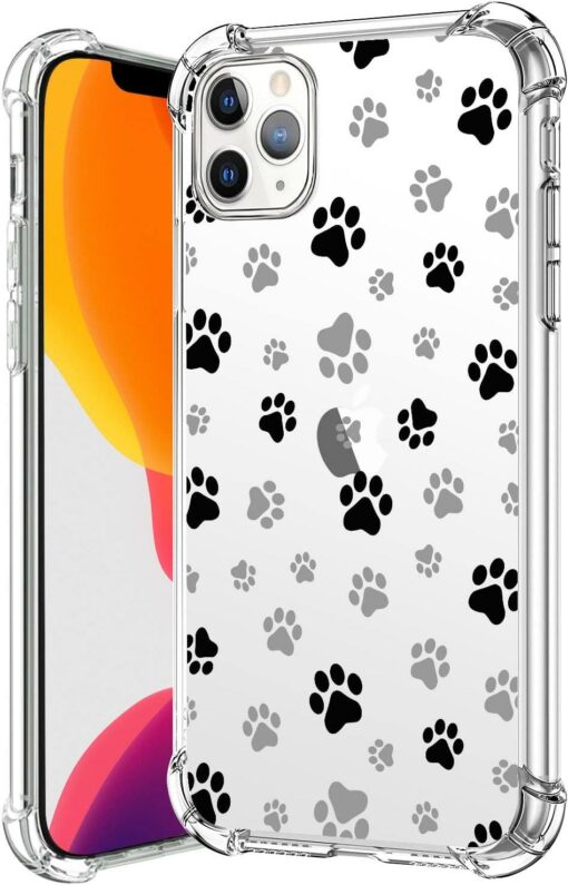 Dog On Phone Case Dog Paws Pattern Design