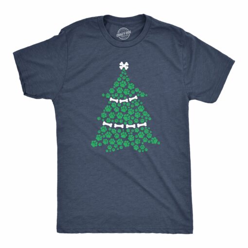 Dog Paw Christmas Tree Men’s Tshirt