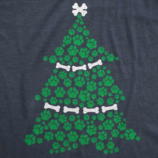 Dog Paw Christmas Tree Men’s Tshirt