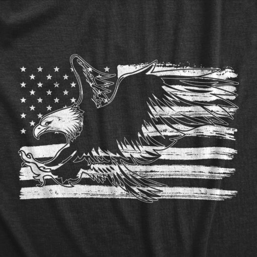 Eagle Over Grunge Flag Men’s Tshirt