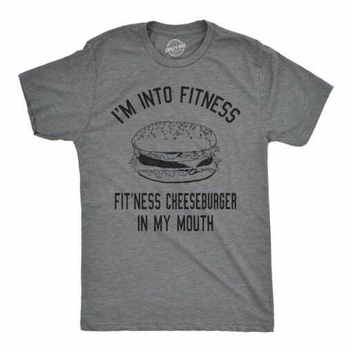 Fitness Cheeseburger In My Mouth Men’s Tshirt