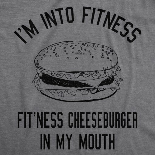 Fitness Cheeseburger In My Mouth Men’s Tshirt