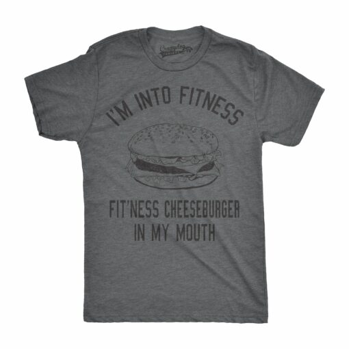 Fitness Cheeseburger In My Mouth Men’s Tshirt