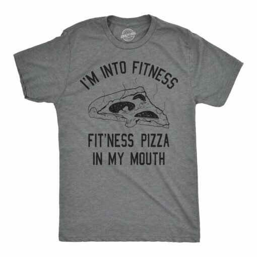 Fitness Pizza In My Mouth Men’s Tshirt