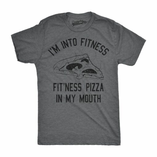 Fitness Pizza In My Mouth Men’s Tshirt