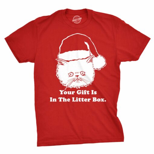 Gift Is In The Litter Box Men’s Tshirt