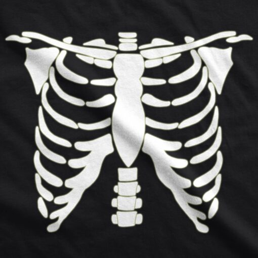 Glowing Skeleton Rib Cage Halloween Men’s Tshirt