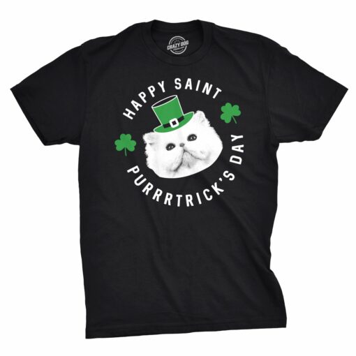 Happy St. Purrtrick’s Day Men’s Tshirt