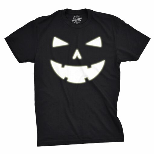 Happy Tooth Glowing Pumpkin Face Men’s Tshirt