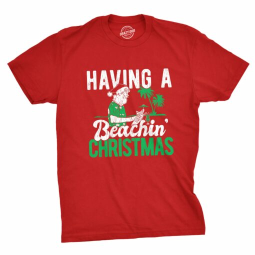 Having A Beachin Christmas Men’s Tshirt