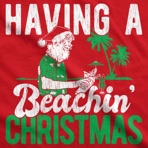 Having A Beachin Christmas Men’s Tshirt