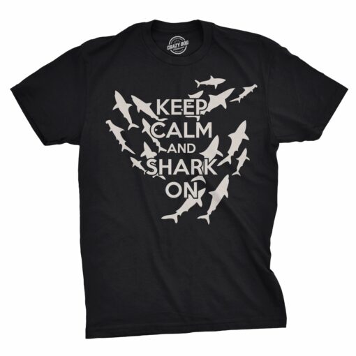 Keep Calm And Shark On Men’s Tshirt