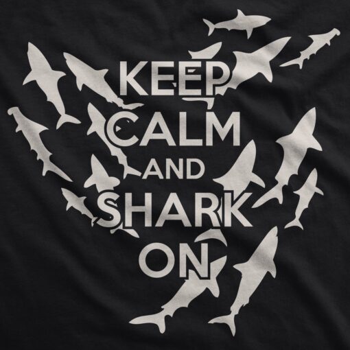 Keep Calm And Shark On Men’s Tshirt