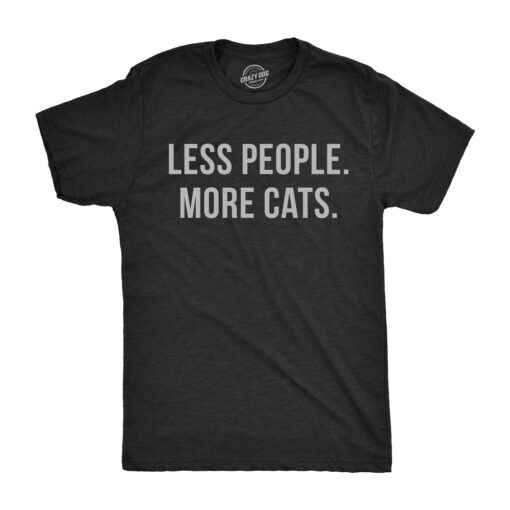 Less People More Cats Men’s Tshirt