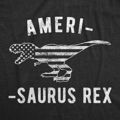 Mens Amerisaurus Rex Tshirt Funny 4th Of July T-Rex America Graphic Novelty Tee