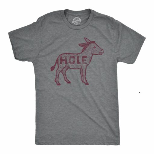 Mens Asshole Donkey T Shirt Funny Offensive Mule Jackass Joke Tee For Guys