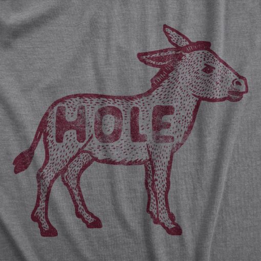 Mens Asshole Donkey T Shirt Funny Offensive Mule Jackass Joke Tee For Guys